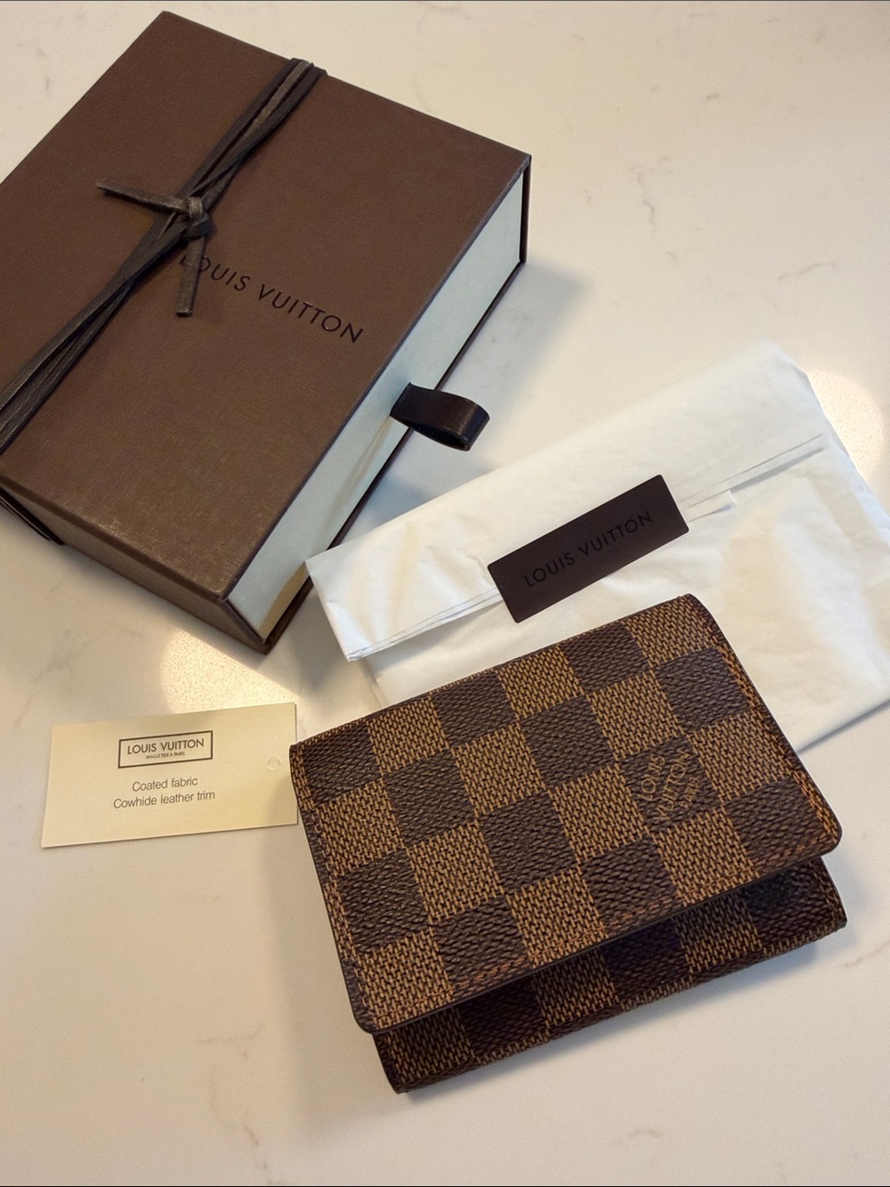 Louis Vuitton Brown Damier Canvas Bifold Pocket Organizer
